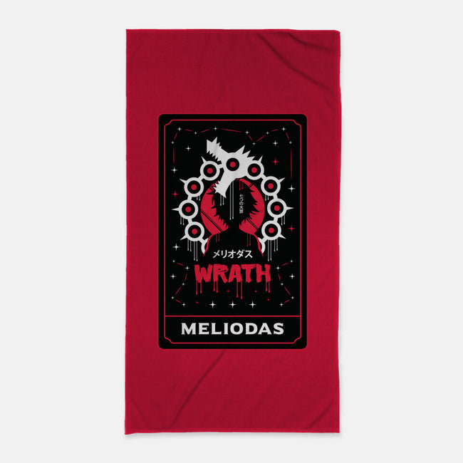 Wrath Dragon Sin Tarot-None-Beach-Towel-Logozaste