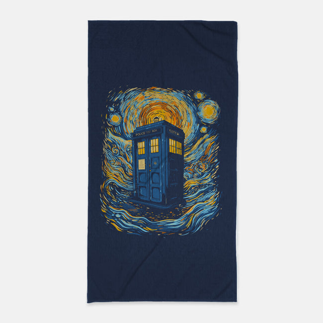 Starry Blue Box-None-Beach-Towel-kharmazero