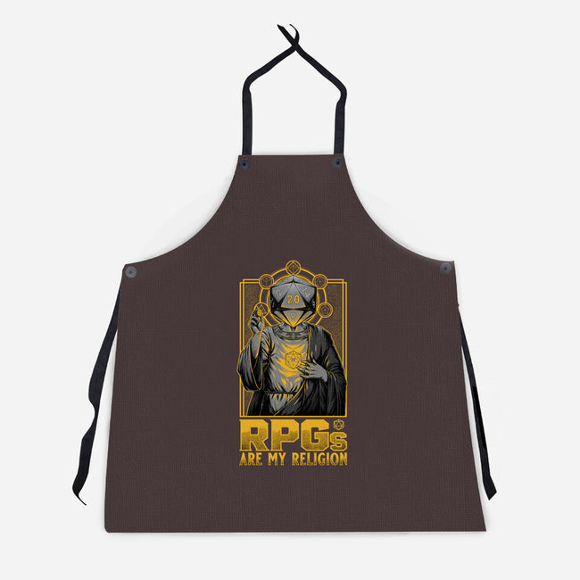 RPGs Are My Religion-Unisex-Kitchen-Apron-Studio Mootant