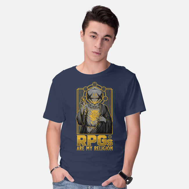 RPGs Are My Religion-Mens-Basic-Tee-Studio Mootant