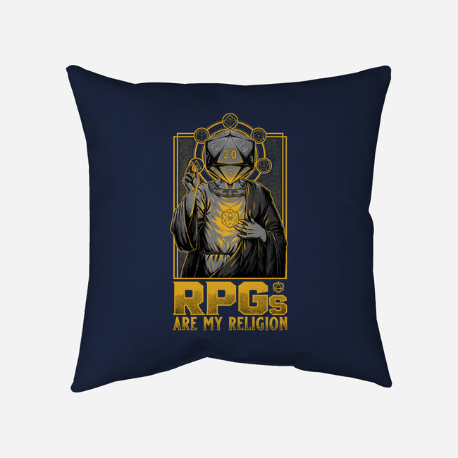 RPGs Are My Religion-None-Removable Cover-Throw Pillow-Studio Mootant