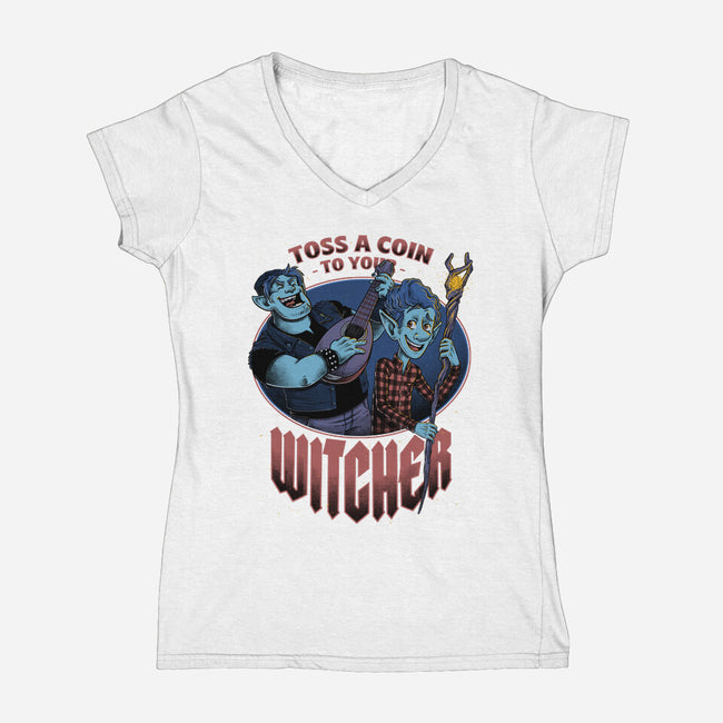 Witcher Brothers Song-Womens-V-Neck-Tee-Studio Mootant