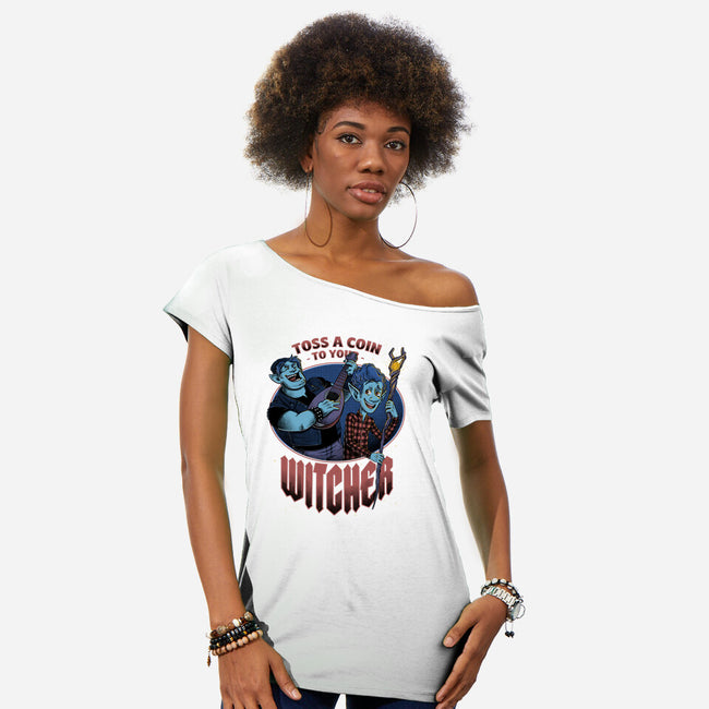 Witcher Brothers Song-Womens-Off Shoulder-Tee-Studio Mootant