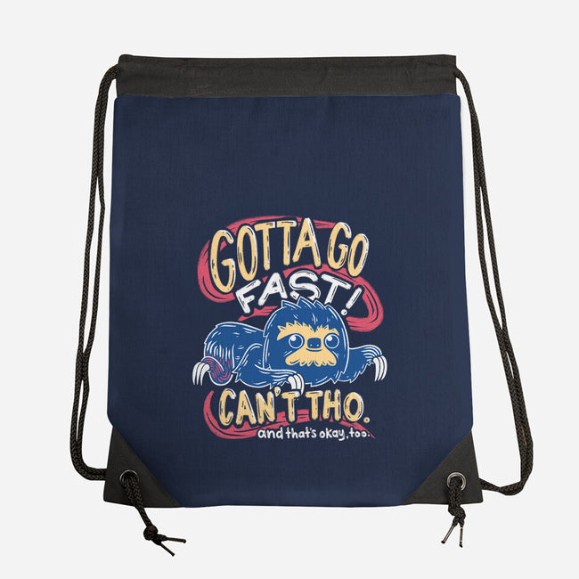 Can't Go Fast-None-Drawstring-Bag-Aarons Art Room