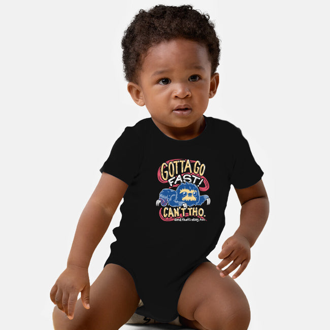 Can't Go Fast-Baby-Basic-Onesie-Aarons Art Room