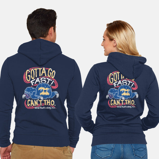 Can't Go Fast-Unisex-Zip-Up-Sweatshirt-Aarons Art Room