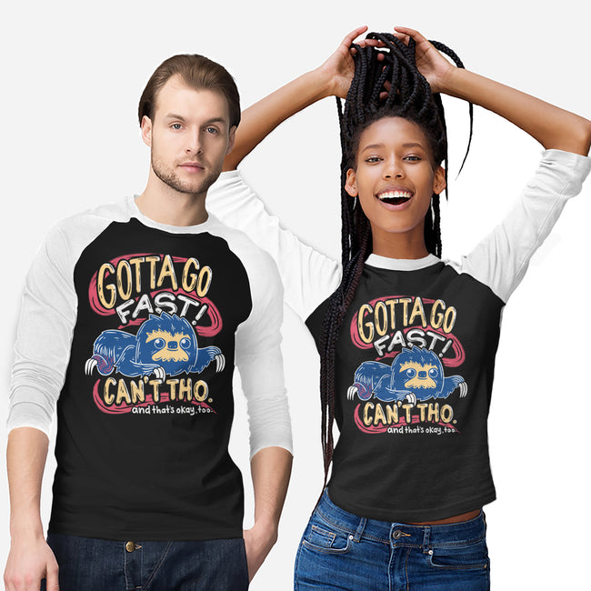 Can't Go Fast-Unisex-Baseball-Tee-Aarons Art Room