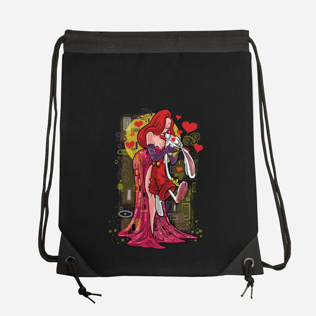 Animated Kiss-None-Drawstring-Bag-zascanauta