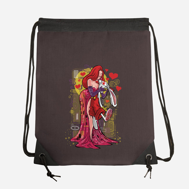 Animated Kiss-None-Drawstring-Bag-zascanauta