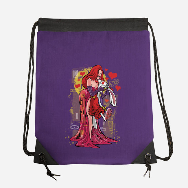 Animated Kiss-None-Drawstring-Bag-zascanauta