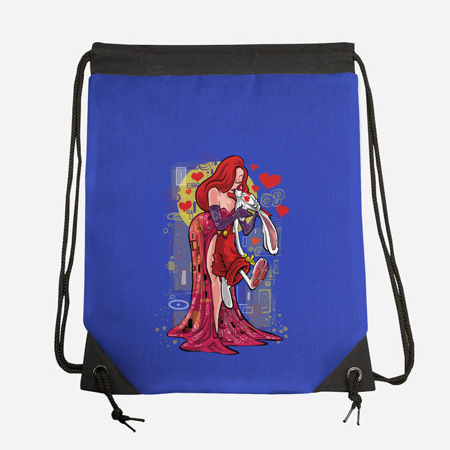 Animated Kiss-None-Drawstring-Bag-zascanauta