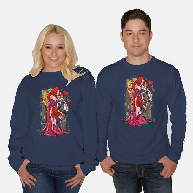 Animated Kiss-Unisex-Crew Neck-Sweatshirt-zascanauta