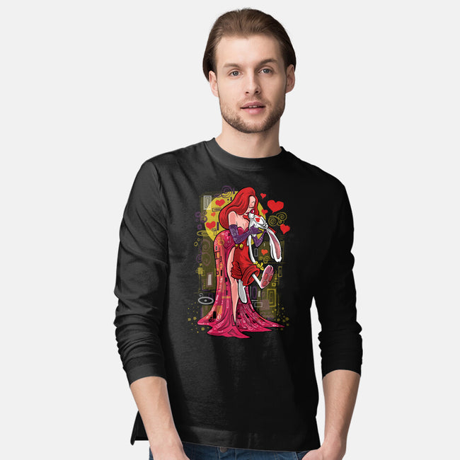 Animated Kiss-Mens-Long Sleeved-Tee-zascanauta