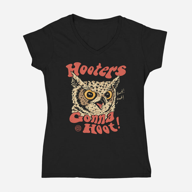 Hoot Owl-Womens-V-Neck-Tee-vp021