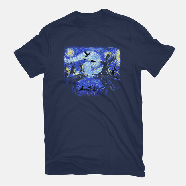 Deathly Hallow Starry Night-Unisex-Basic-Tee-fanfabio