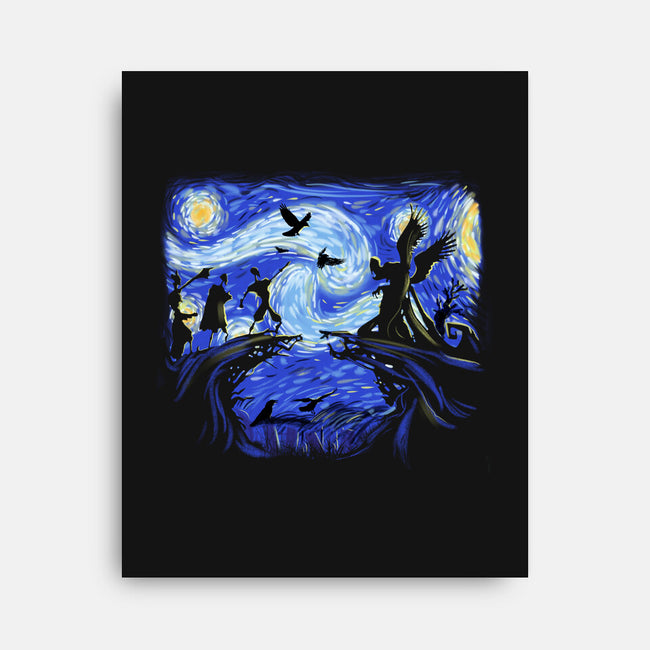 Deathly Hallow Starry Night-None-Stretched-Canvas-fanfabio