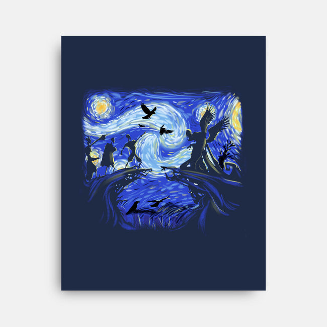 Deathly Hallow Starry Night-None-Stretched-Canvas-fanfabio