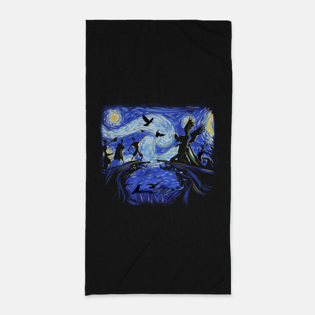 Deathly Hallow Starry Night-None-Beach-Towel-fanfabio