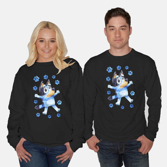 Dog Splash-Unisex-Crew Neck-Sweatshirt-nickzzarto