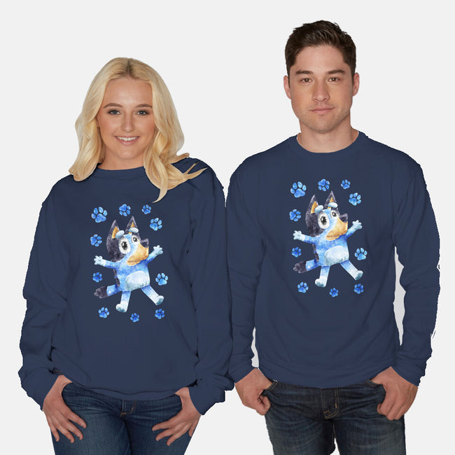 Dog Splash-Unisex-Crew Neck-Sweatshirt-nickzzarto