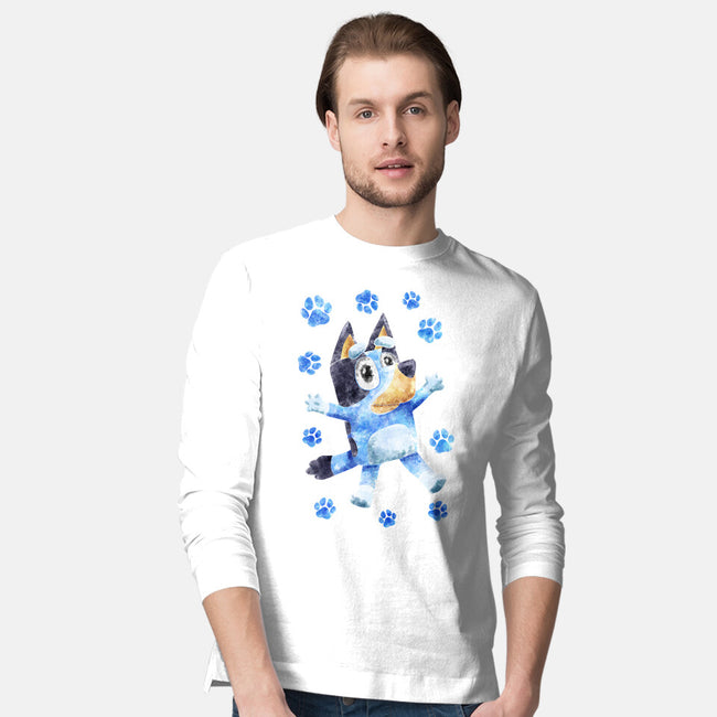 Dog Splash-Mens-Long Sleeved-Tee-nickzzarto