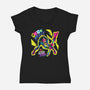 Punk Spider-Womens-V-Neck-Tee-Nihon Bunka