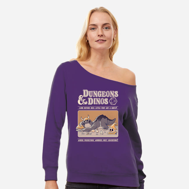 Dungeons & Dinos-Womens-Off Shoulder-Sweatshirt-leepianti