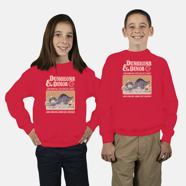 Dungeons & Dinos-Youth-Crew Neck-Sweatshirt-leepianti