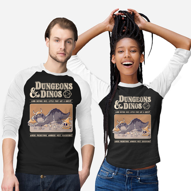 Dungeons & Dinos-Unisex-Baseball-Tee-leepianti