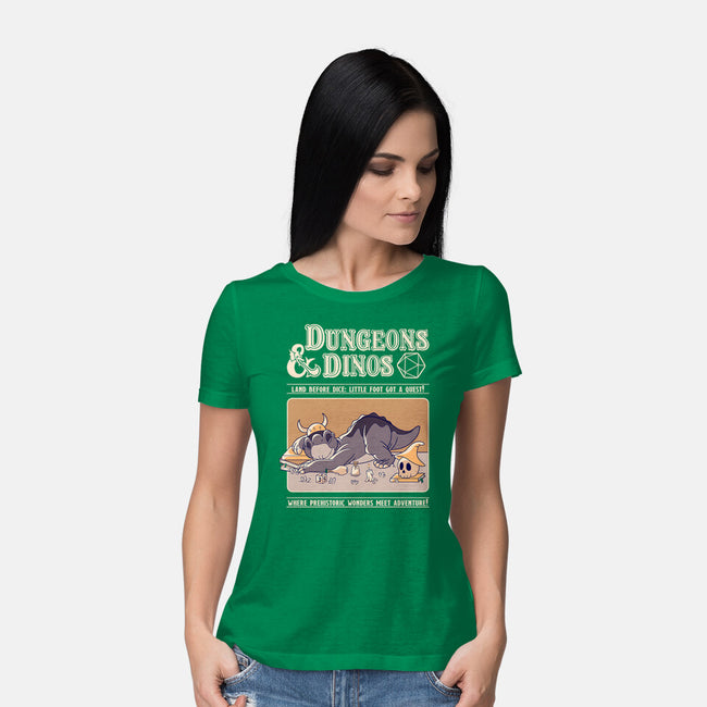 Dungeons & Dinos-Womens-Basic-Tee-leepianti