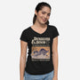 Dungeons & Dinos-Womens-V-Neck-Tee-leepianti