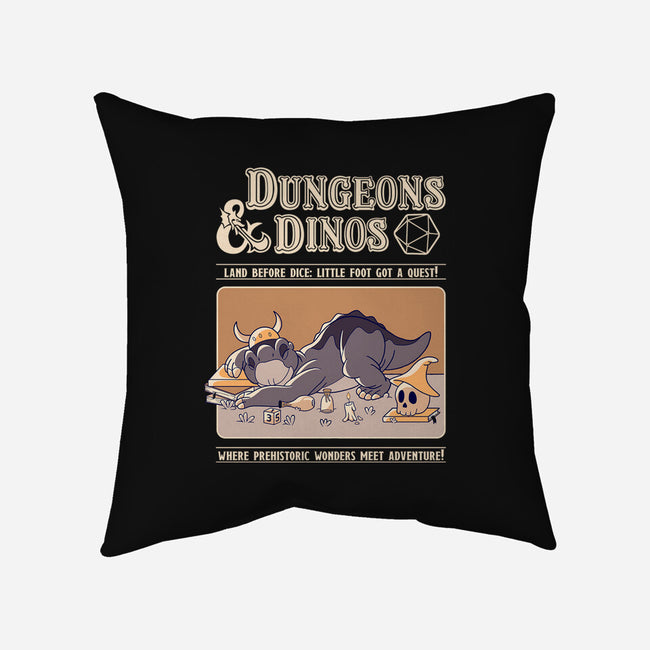 Dungeons & Dinos-None-Non-Removable Cover w Insert-Throw Pillow-leepianti