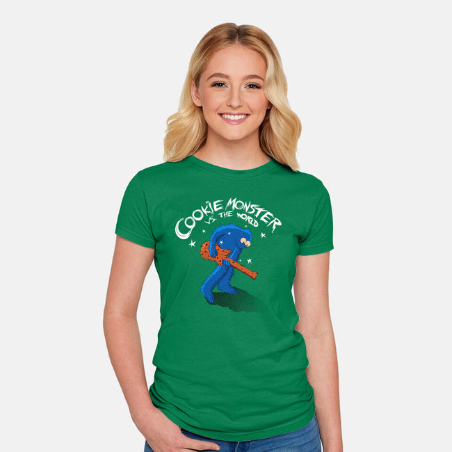 Cookie Vs The World-Womens-Fitted-Tee-leepianti