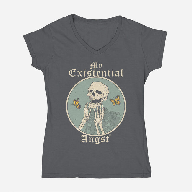 Existential Angst-Womens-V-Neck-Tee-vp021