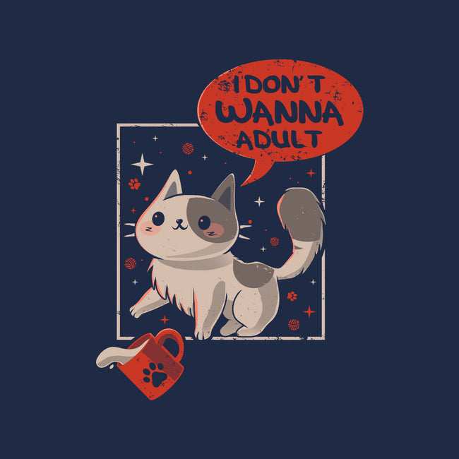 I Don't Wanna Adult-Cat-Basic-Pet Tank-erion_designs