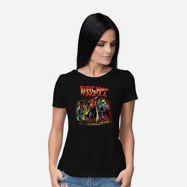 Back To Hell-Womens-Basic-Tee-zascanauta