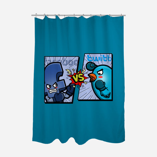 Big Tech Cage Match-None-Polyester-Shower Curtain-Boggs Nicolas