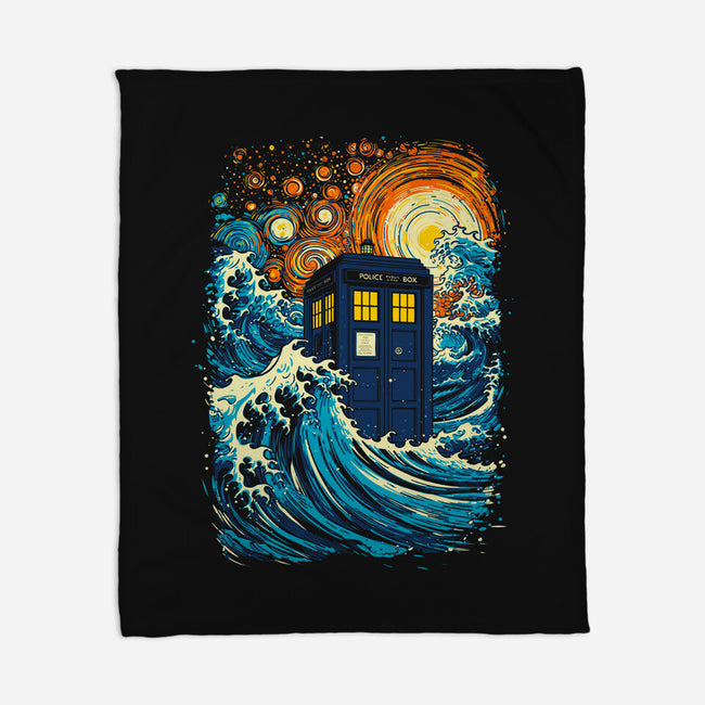 The Great Tardis-None-Fleece-Blanket-kharmazero