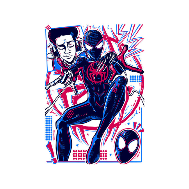 Spiderman Miles Morales-Womens-V-Neck-Tee-Panchi Art