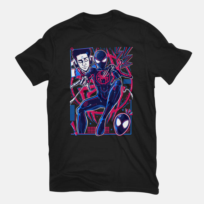 Spiderman Miles Morales-Unisex-Basic-Tee-Panchi Art