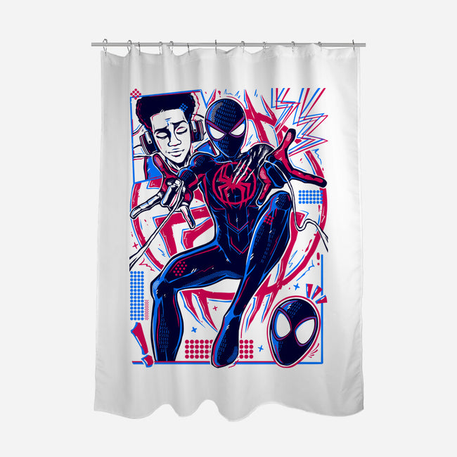 Spiderman Miles Morales-None-Polyester-Shower Curtain-Panchi Art