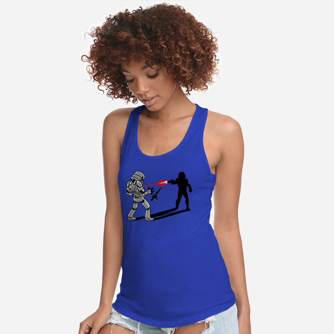 Shadow Battle-Womens-Racerback-Tank-zascanauta