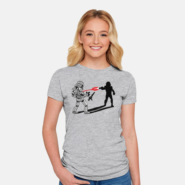 Shadow Battle-Womens-Fitted-Tee-zascanauta