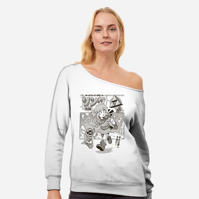 The Hero's Journey-Womens-Off Shoulder-Sweatshirt-ilustrata