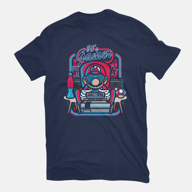 80s Gamer Room-Womens-Fitted-Tee-jrberger