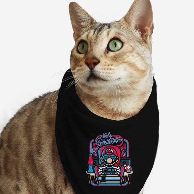 80s Gamer Room-Cat-Bandana-Pet Collar-jrberger