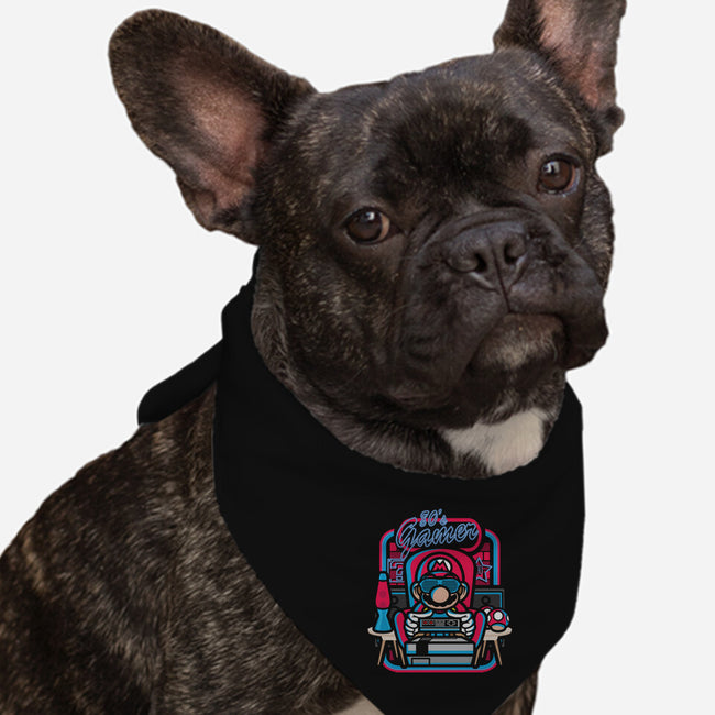 80s Gamer Room-Dog-Bandana-Pet Collar-jrberger