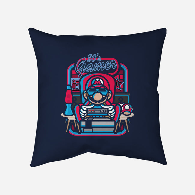 80s Gamer Room-None-Removable Cover w Insert-Throw Pillow-jrberger