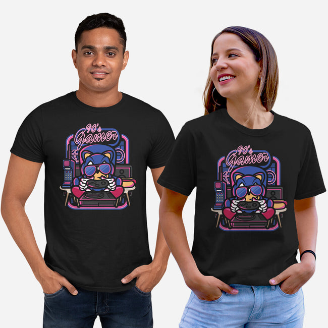 90s Gamer Room-Unisex-Basic-Tee-jrberger