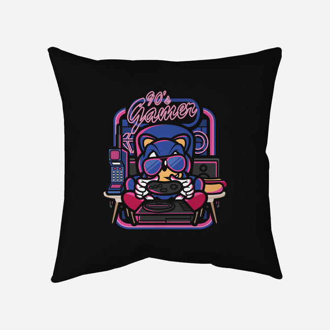 90s Gamer Room-None-Removable Cover w Insert-Throw Pillow-jrberger